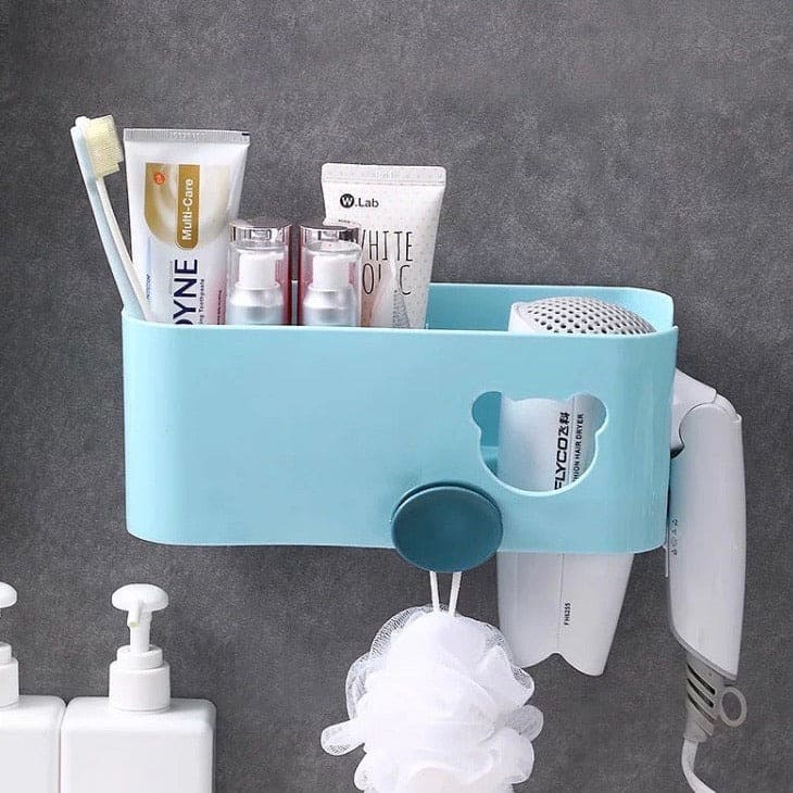 Wall Mounted Blow Dryer Holder Hair Dryer Bathroom Storage Rack Wall Mounted Blow Dryer Holder Hair Dryer Bathroom Storage Rack